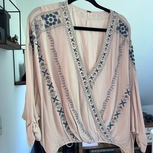 beaded free people blouse